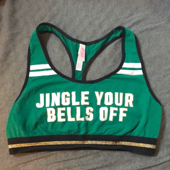 Christmas PINK Sports Bra - Picture 1 of 3